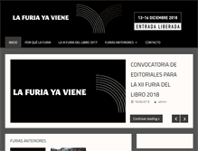 Tablet Screenshot of lafuriadellibro.com